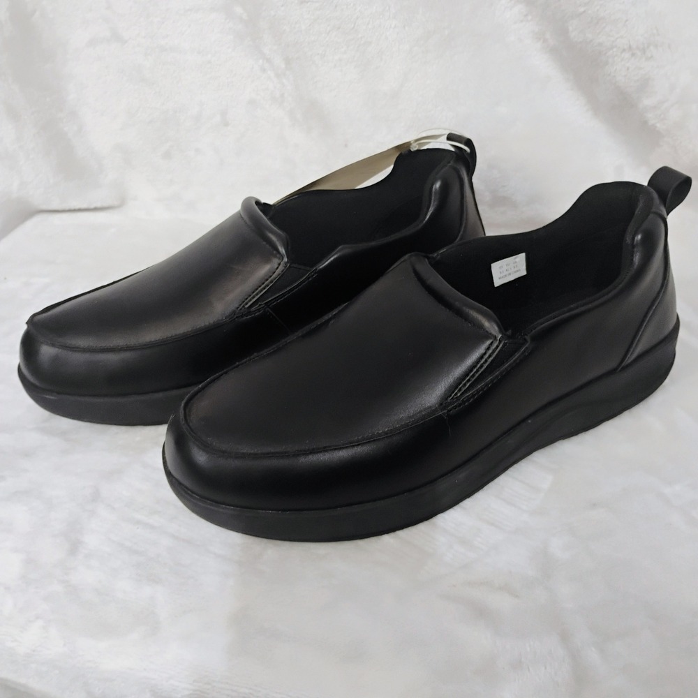 Amazon Essentials Service Shoes Loafers Slip On Work Casual Mens 9.5 Black NEW